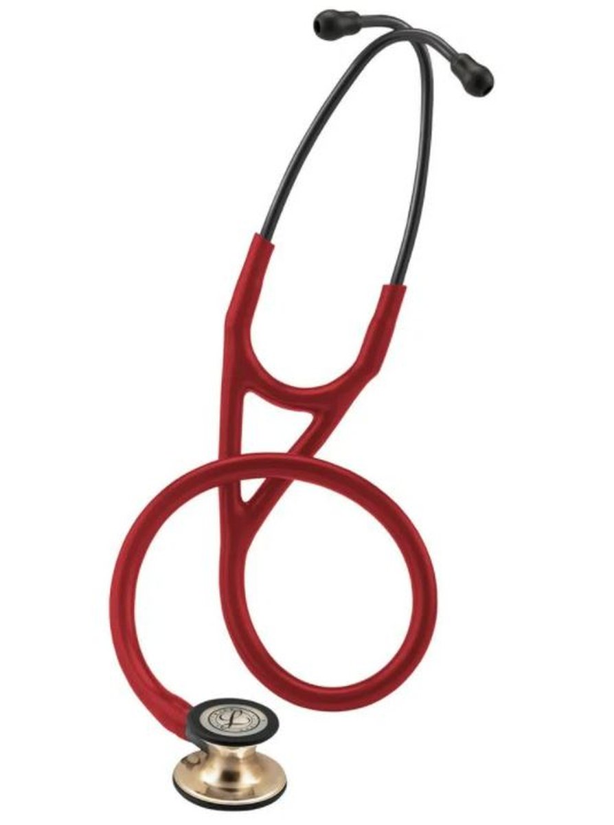 3M Littmann Cardiology IV Stethoscope Burgundy Tube, Champagne Chestpiece, Smoke Headset, Champagne Stem