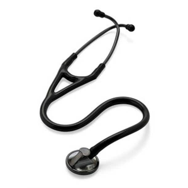 3M Littmann Master Cardiology Stethoscope Black Tube, Smoke Chestpiece, Black Headset & Stem