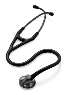 3M Littmann Master Cardiology Stethoscope Black Tube, Smoke Chestpiece, Black Headset & Stem