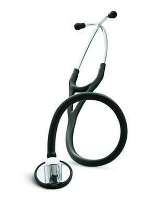3M Littmann Master Cardiology Stethoscope Black Tube, Standard Stainless Steel Finish