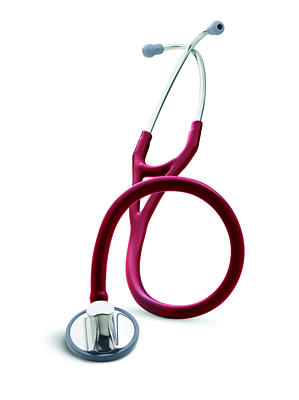 3M Littmann Master Cardiology Stethoscope Burgundy Tube, Standard Stainless Steel Finish 