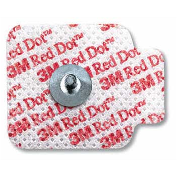 3M Red Dot Repositionable ECG Electrode 3.9cm x 3.125cm. Carton of 1000 (5 per Bag, 200 Bags per Case)