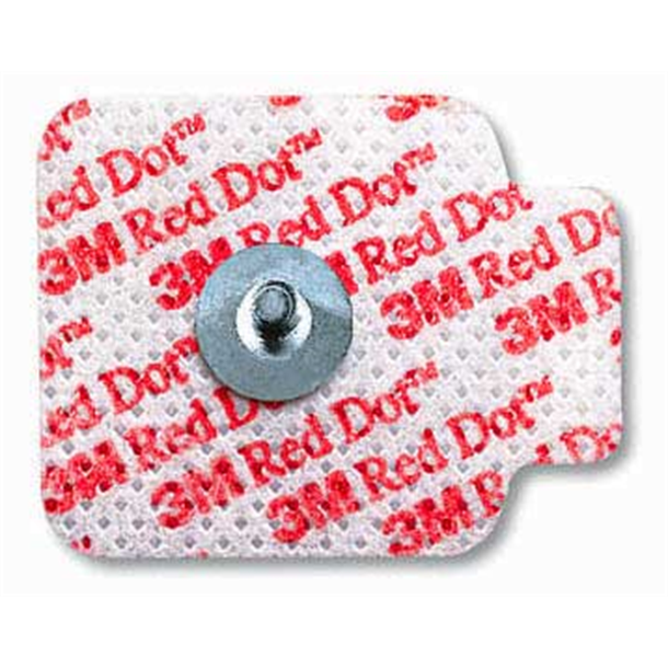 3M Red Dot Repositionable ECG Electrode 3.9cm x 3.125cm. Carton of 600 (3 per Bag, 200 Bags per Case)