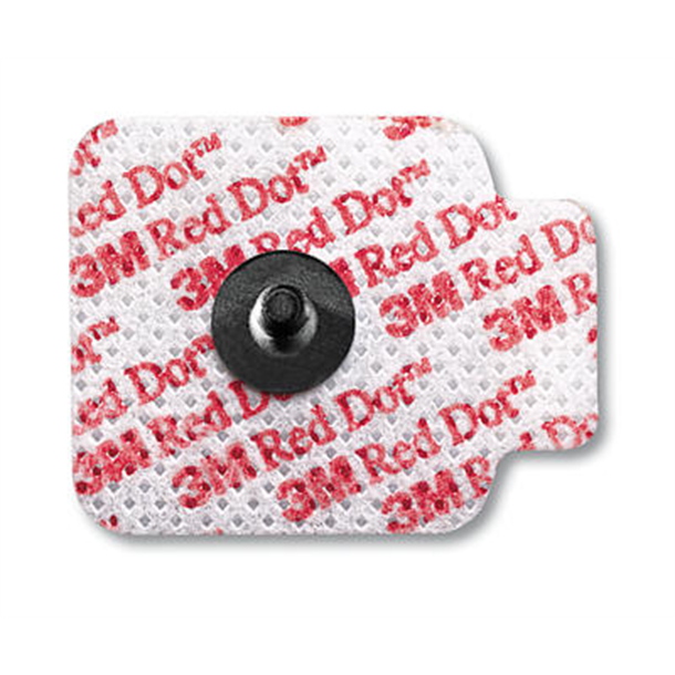 3M Red Dot Repositionable ECG Electrode Super Sticky 3.9cm x 3.125cm. Carton of 1000 (5 per Bag, 200 Bags per Case)