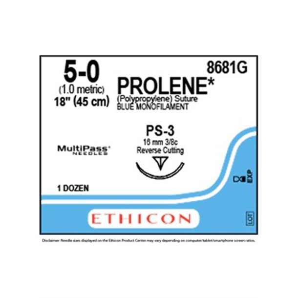 5/0 Prolene Suture 16mm RC Needle