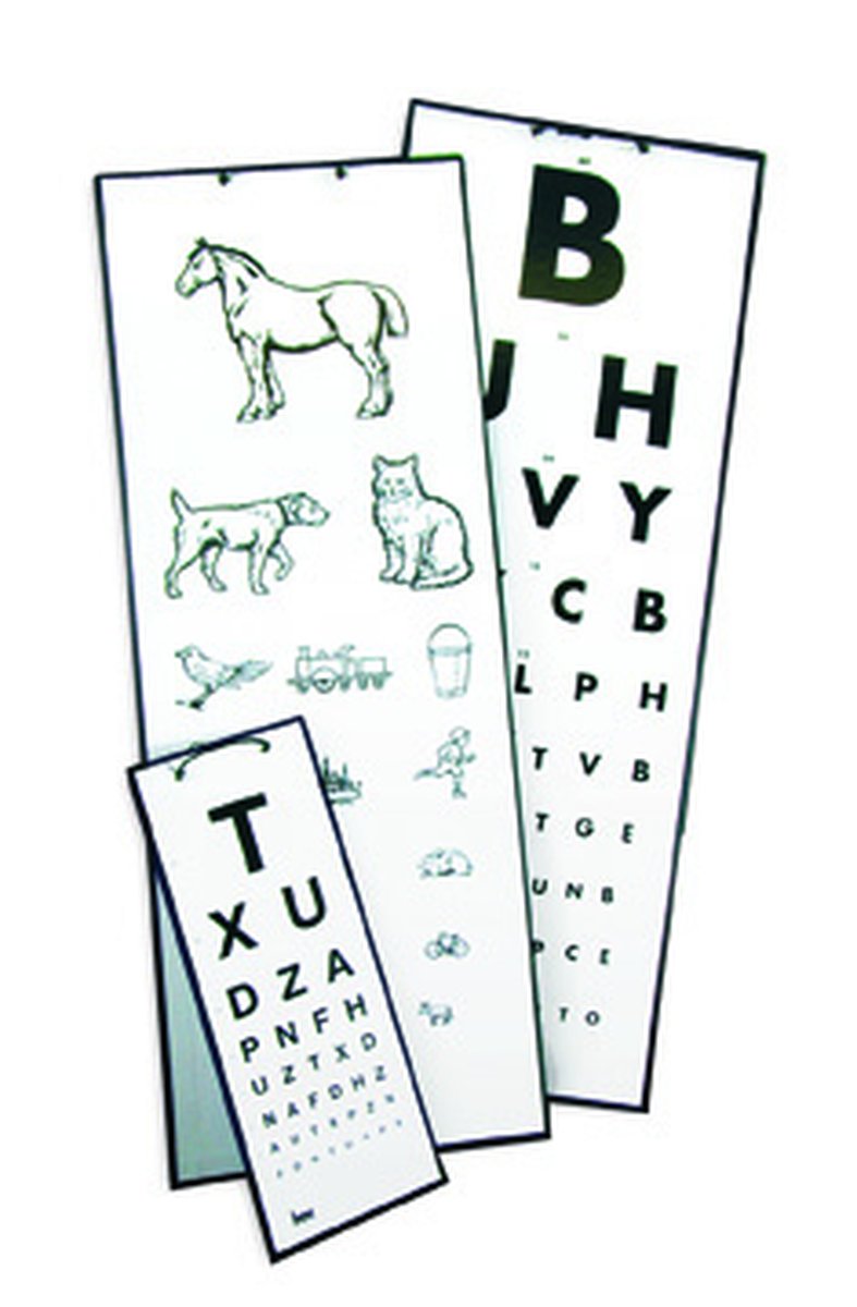 6 Metre Indirect Reading Eye Chart, Eye Charts & Vision Tests