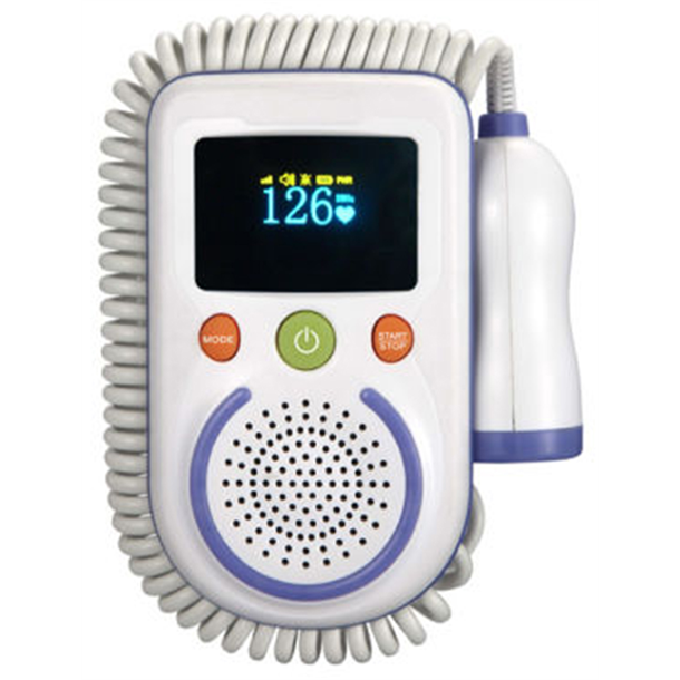 A100D Foetal Doppler with Dual Colour LCD Display Screen & 2Mhz Probe