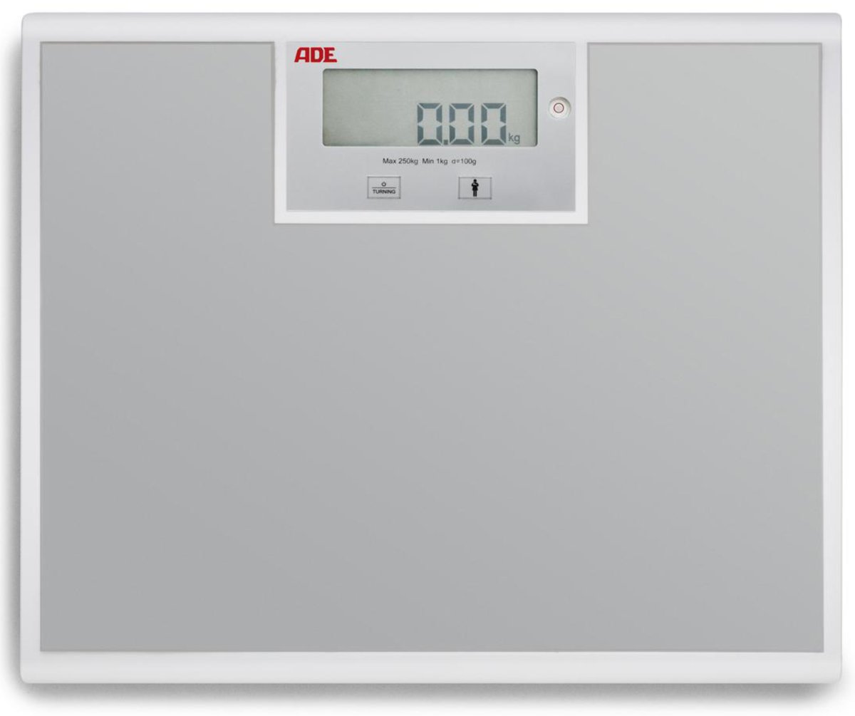 ADE Hospital Grade Digital Floor Scales, 250kg Capacity | 100gram Graduations