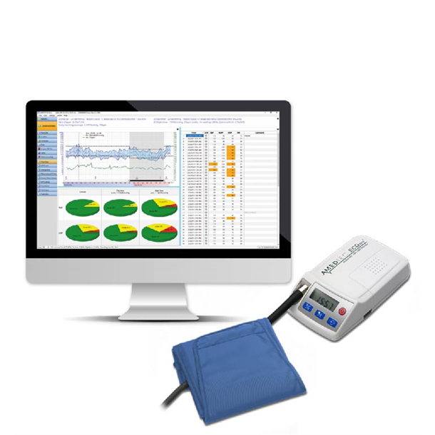 AMEDTEC ABPM ECO Kit. Includes- Software,Med & Lge Cuffs, Cuff Belt with Holder, USB Cable