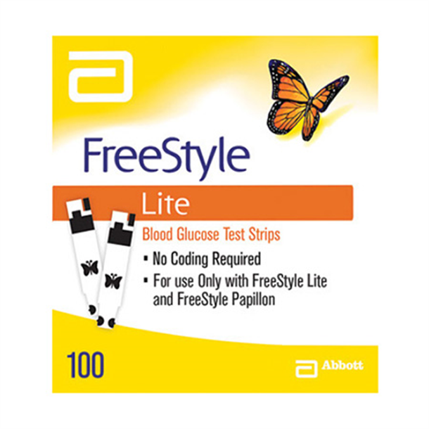 Abbott Optium Freestyle Lite Glucose Strips. Pack of 100