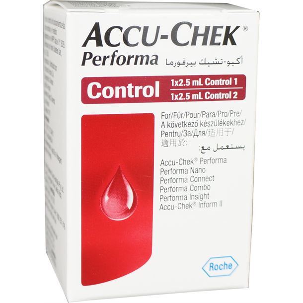 Accu-Chek Performa Control Solution (High/ Low). 2 x 2.5ml Bottles