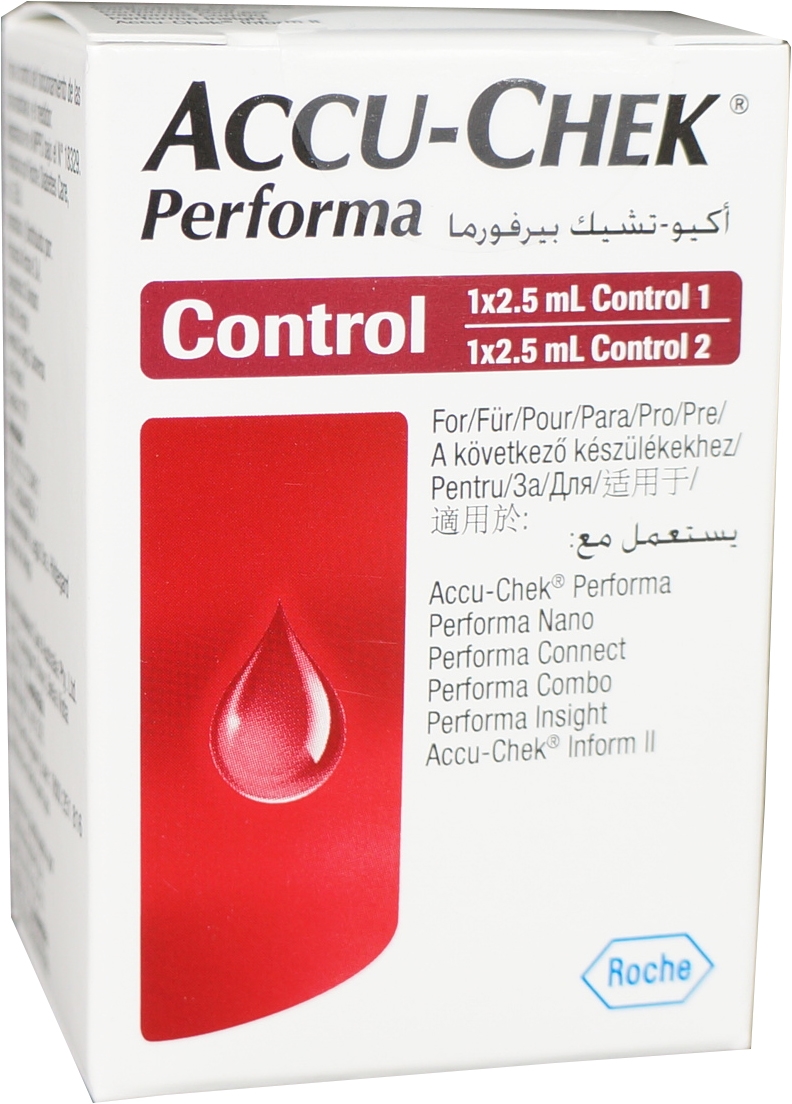 Accu-Chek Performa Control Solution (High/ Low). 2 x 2.5ml Bottles