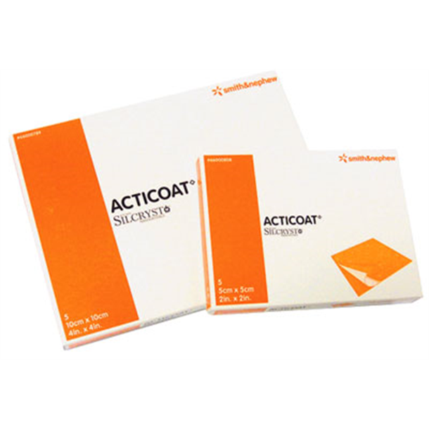 Acticoat 3 Day Wound Dressing with Silver 10cm x 10cm. Box of 12