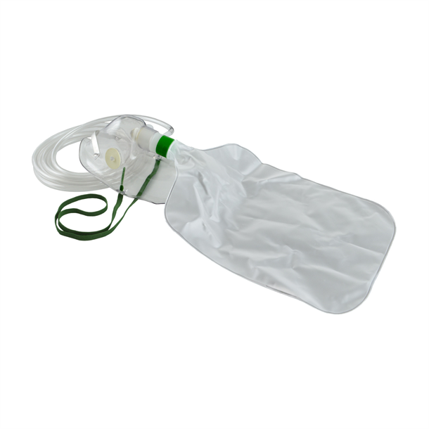 Adult Non-Rebreathing Oxygen Mask with 750ml Reservoir Bag and 7' Tubing