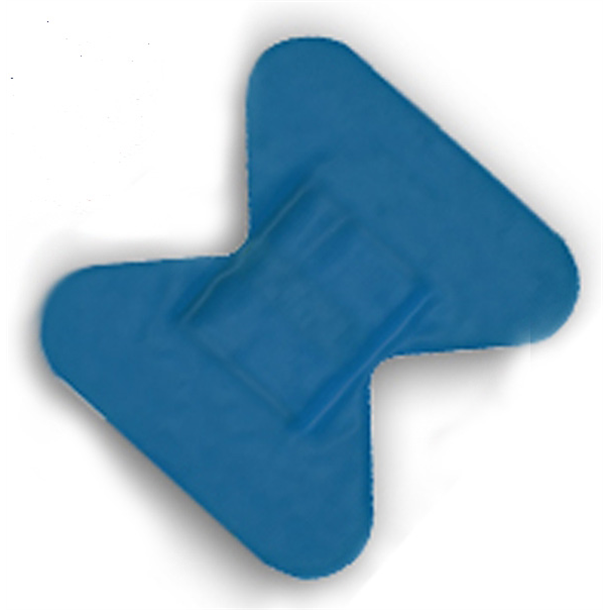 Airstrip X-ray Detectable Blue Anchor Fingertip Strips 75mm x 38mm. Pack of 50