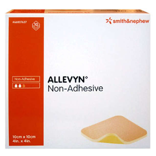 Allevyn Foam Non-adhesive 10cm x 10cm. Box of 10