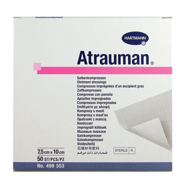 Atrauman Sterile Non-Adhesive Dressings 7.5cm x 10cm. Box of 50 