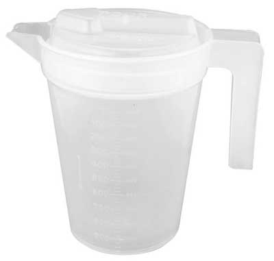 Autoplas Graduated 1L Jug and Lid Natural/Clear