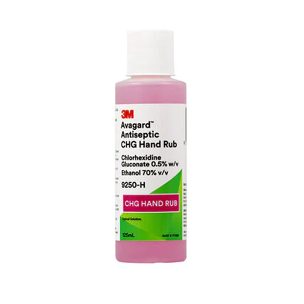 Avagard Antiseptic Hand Rub - Chlorhexidine Gluconate 0.5% 125ml - Flip Top Bottle