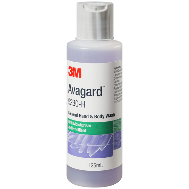 Avagard General Hand and Body Wash 125ml - Flip Top Bottle. Carton of 40