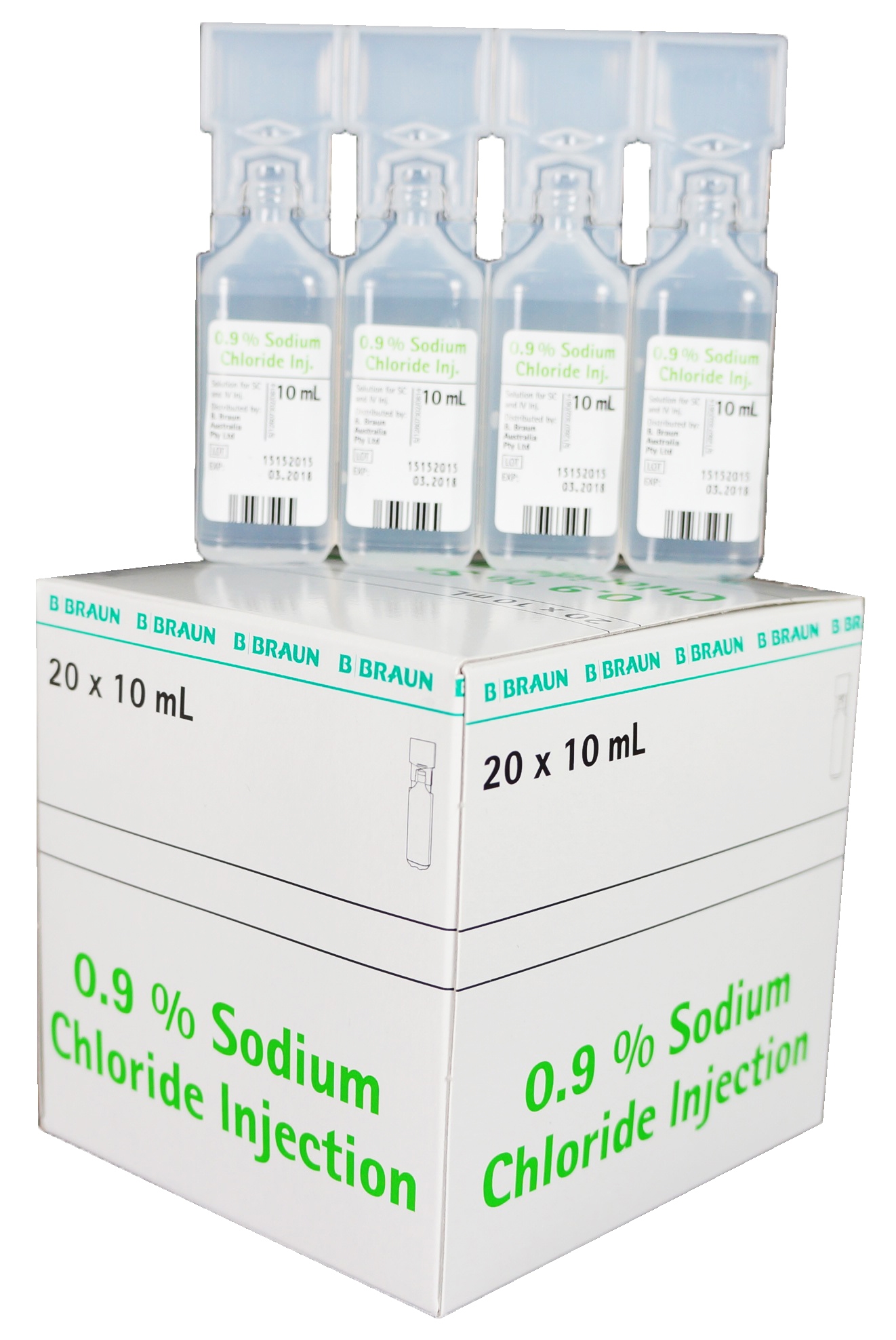 B.Braun Sodium Chloride 0.9% 90mg 20 x 10ml 