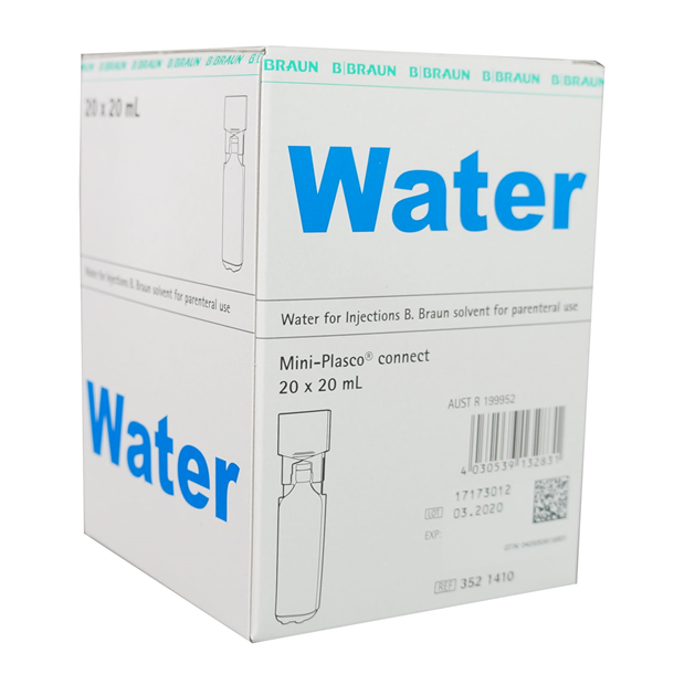 B.Braun Water for Injection 20 x 20ml 