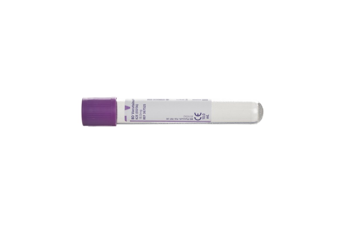 BD Vacutainer K26 EDTA Tube 10ml (Lavender) Pack of 100