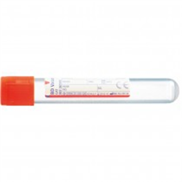 BD Vacutainer Serum Tube with Clot Activator (Red) 10ml Pack of 100