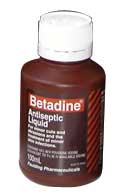 Betadine Antiseptic Solution 100ml Brown Povidone Iodine 10%