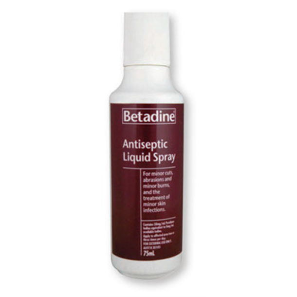 Betadine Antiseptic Spray 75ml Pump Pack Pov. Iod. 5%