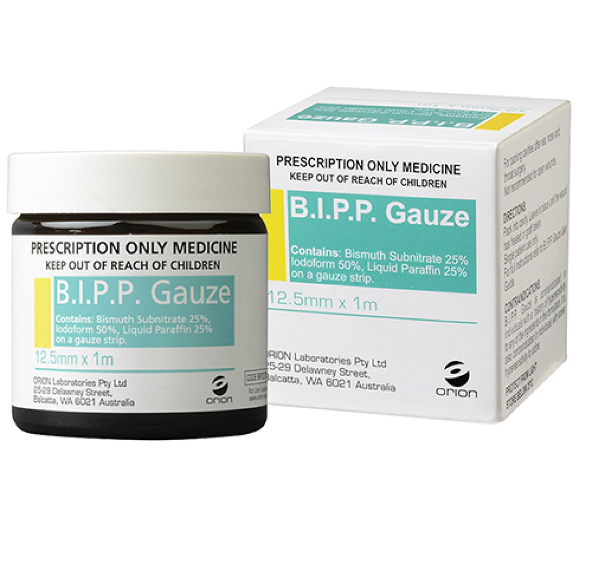 Bismuth SubNitrate, Iodoform & Parafin Paste (BIP) Impregnated Gauze, 12.5mm x 1m