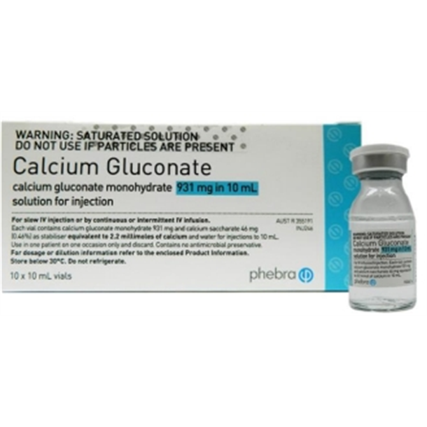 CALCIUM GLUCONATE 10% 10ML.X10'S