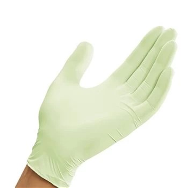 COATS Latex Exam Gloves Large, PF, NS, Lime Green. Box of 100
