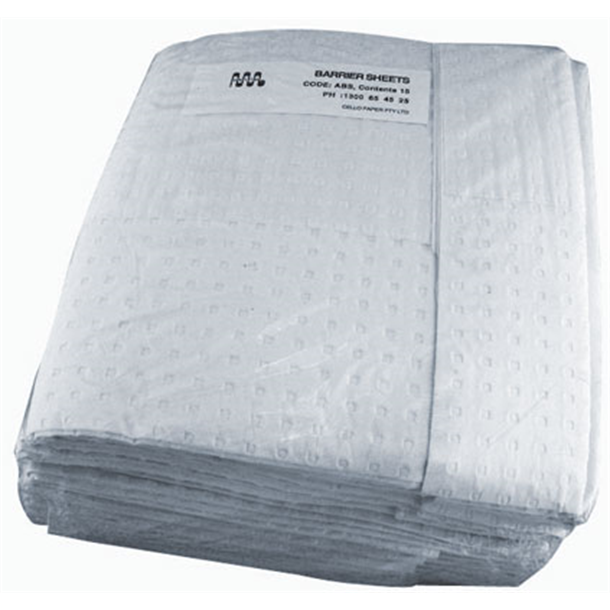 Cello Couch Cover Poly Backed Barrier Sheets 1800mm x 1050mm. Pack of 50