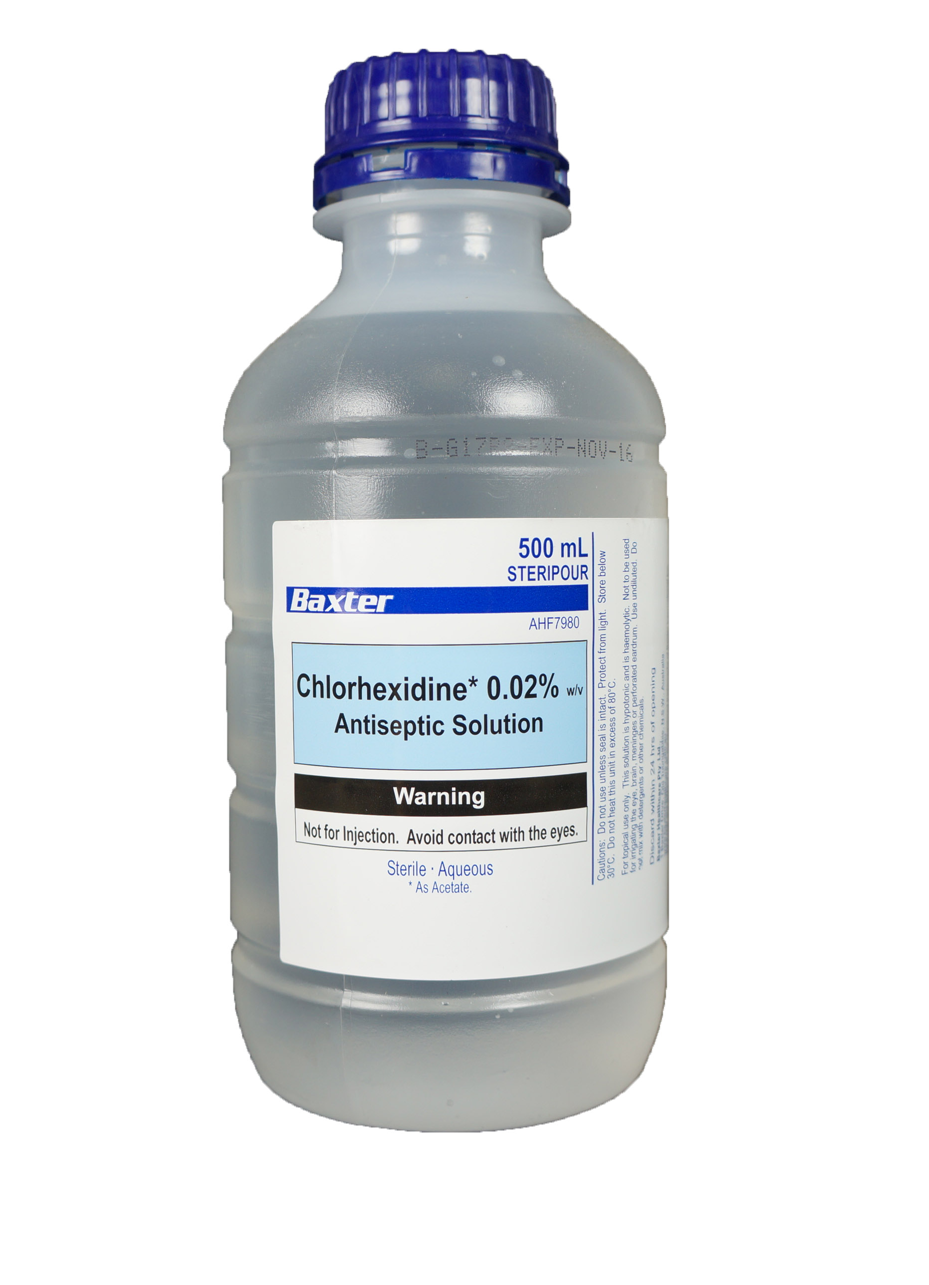 Chlorhexidine 0.02%  500ml bottle