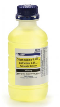 Chlorhexidine Acetate 0.05% & 0.5% Cetrimide Antiseptic Solution 500ml Bottle (Yellow)