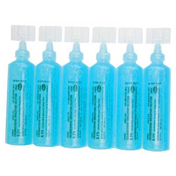 Chlorhexidine Aqueous 0.1% 30 x 30ml Steritube (Blue)