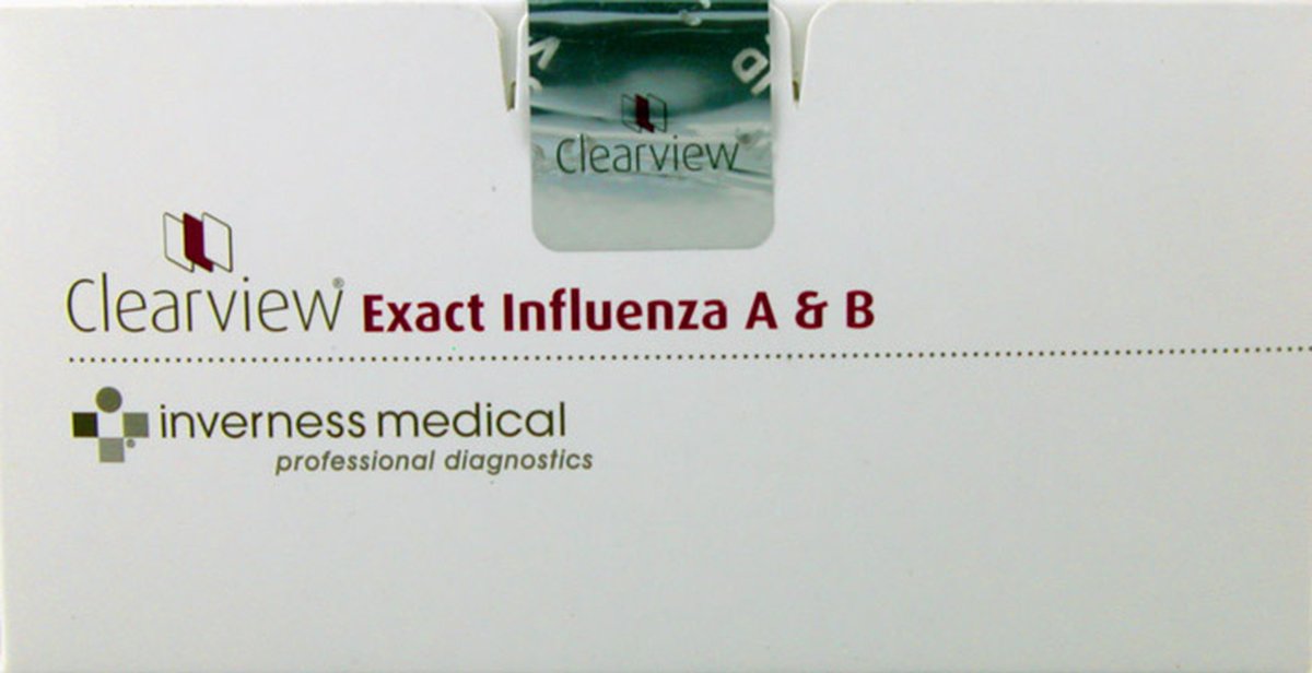 Clearview Exact Influenza A & B Rapid Test Kit. Pack of 20, Other Point