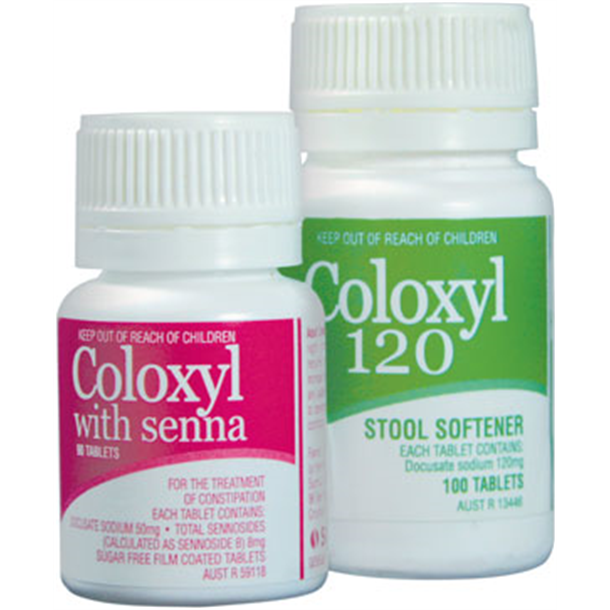 Coloxyl Tablets 120mg. Pack of 100