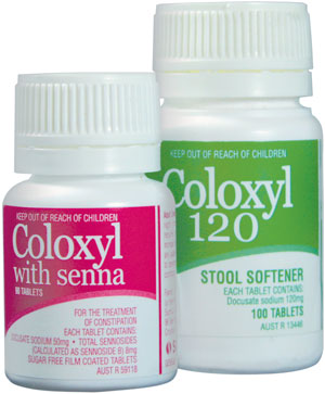 Coloxyl Tablets 120mg. Pack of 100