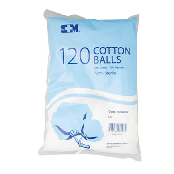 Cotton Wool Balls. Bag of 120