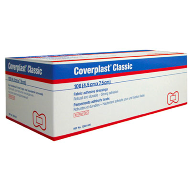Coverplast Classic Finger Tip Dressings Small 50mm x 45mm. Sterile Box of 50