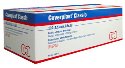 Coverplast Classic Finger Tip Dressings Small 50mm x 45mm. Sterile Box of 50