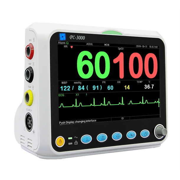 Creative Medical PC3000 Vital Signs Monitor with ECG, NIBP, SpO2, NIBP, Temp and Pulse Rate