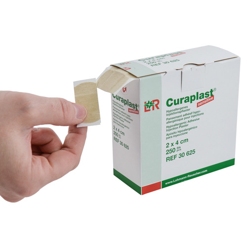 Curaplast Sensitive Injection Dressing 2cm x 4cm. Non-sterile Roll of 250