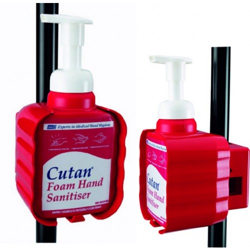 Cutan Red Plastic Bracket for Wall/Bed Mounting 400ml Bottle