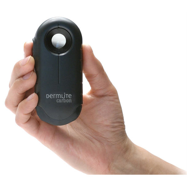 DermLite DL Carbon Hand Held Skin Microscope. 10x Magnification, Polarization, 16 LED's