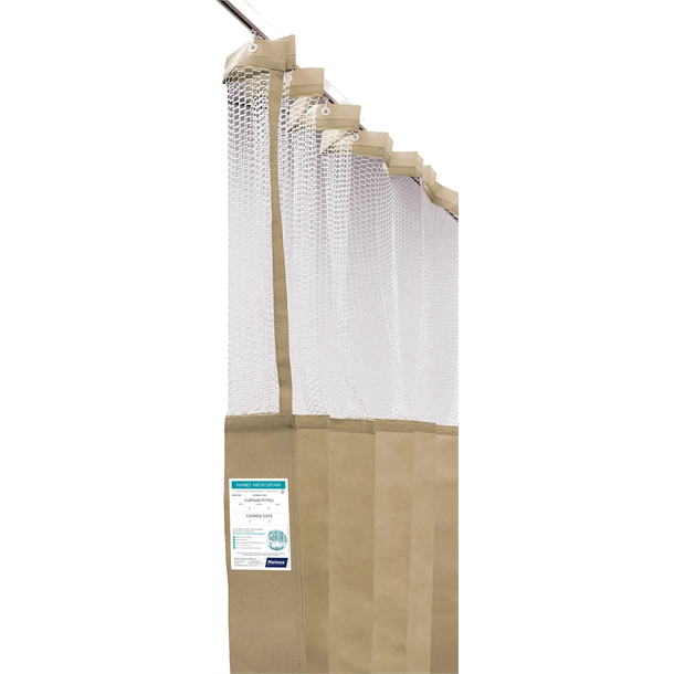 Disposable Curtain 4.5m x 2.3m(D) with Mesh, Latte