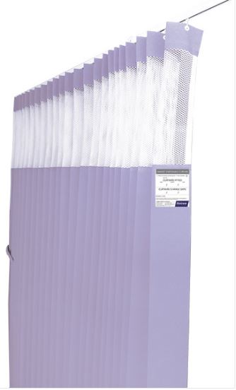 Disposable Curtain 4.5m x 2.3m(D) with Mesh, Lilac