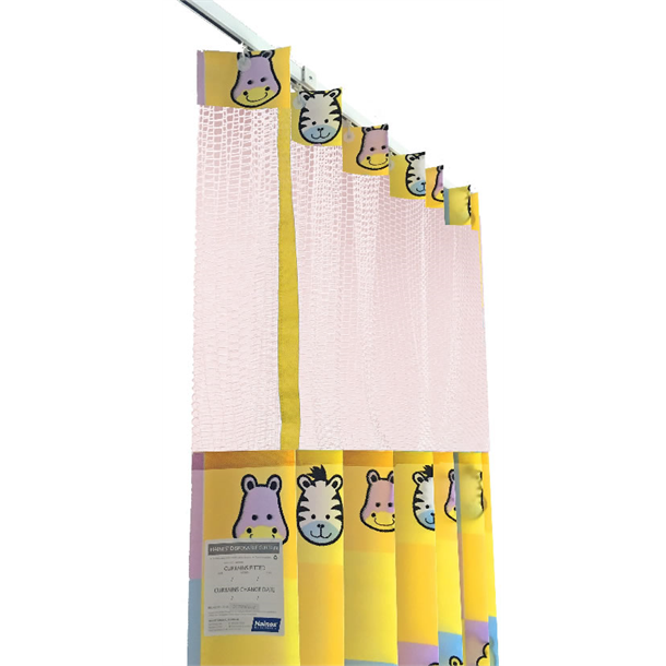 Disposable Curtain 4.5m x 2.3m(D) with Mesh, Paediatric Print